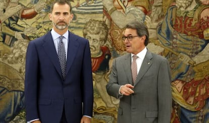 El Rey y Mas, el pasado 17 de julio en el Palacio de la Zarzuela. 