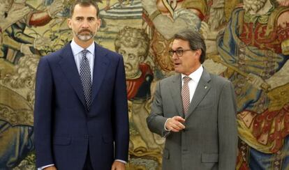 El Rey y Mas, el pasado 17 de julio en el Palacio de la Zarzuela. 