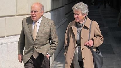 Former Catalan premier Jordi Pujol and his wife Marta Ferrusola. 