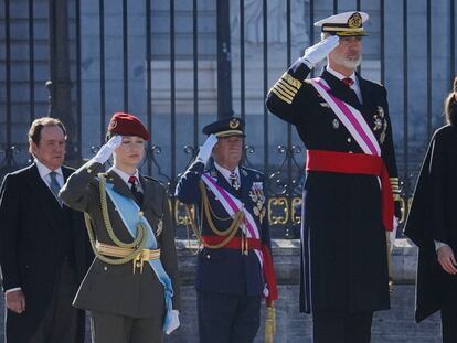 La princesa Leonor y los Reyes, este sábado en la Pascua Militar.