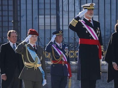 La princesa Leonor y los Reyes, este sábado en la Pascua Militar.