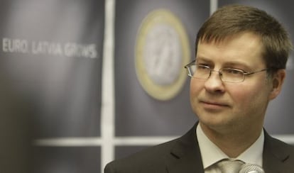 El comisario del Euro y Diálogo Social, Valdis Dombrovskis, en 2014.