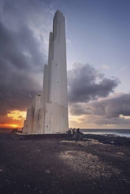 El faro de Punta del Hidalgo, una construcción de 1993, en la localidad tinerfeña de La Laguna.