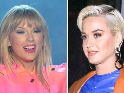 Taylor Swift y Katy Perry, en junio en California.