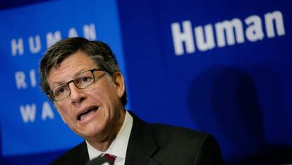El director para las Américas de Human Rights Watch (HRW), José Miguel Vivanco durante la presentación del informe.