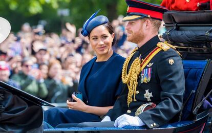 Los duques de Sussex en el Trooping The Colour