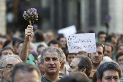 Protesta contra Eurovegas en Barcelona.