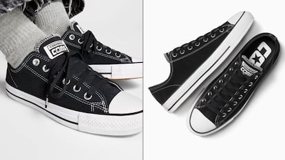 Este modelo de zapatillas Converse quedan por debajo del tobillo y son ideales para practicar skate.