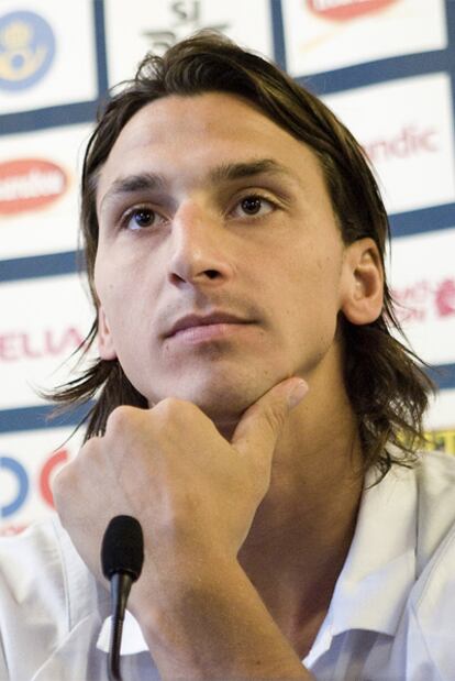 Ibrahimovic, durante una rueda de prensa.