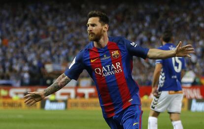 Messi, en la final de la Copa del Rey.