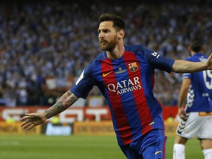 Messi, en la final de la Copa del Rey.