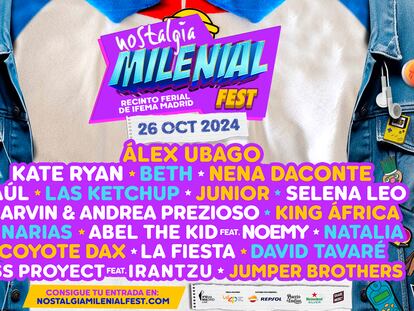 Estos son los artistas que actuarán el próximo sábado 26 de octubre en Nostalgia Milenial Fest.