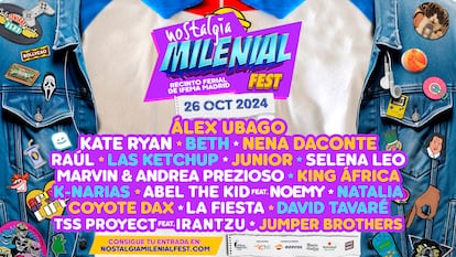 Estos son los artistas que actuarán el próximo sábado 26 de octubre en Nostalgia Milenial Fest.