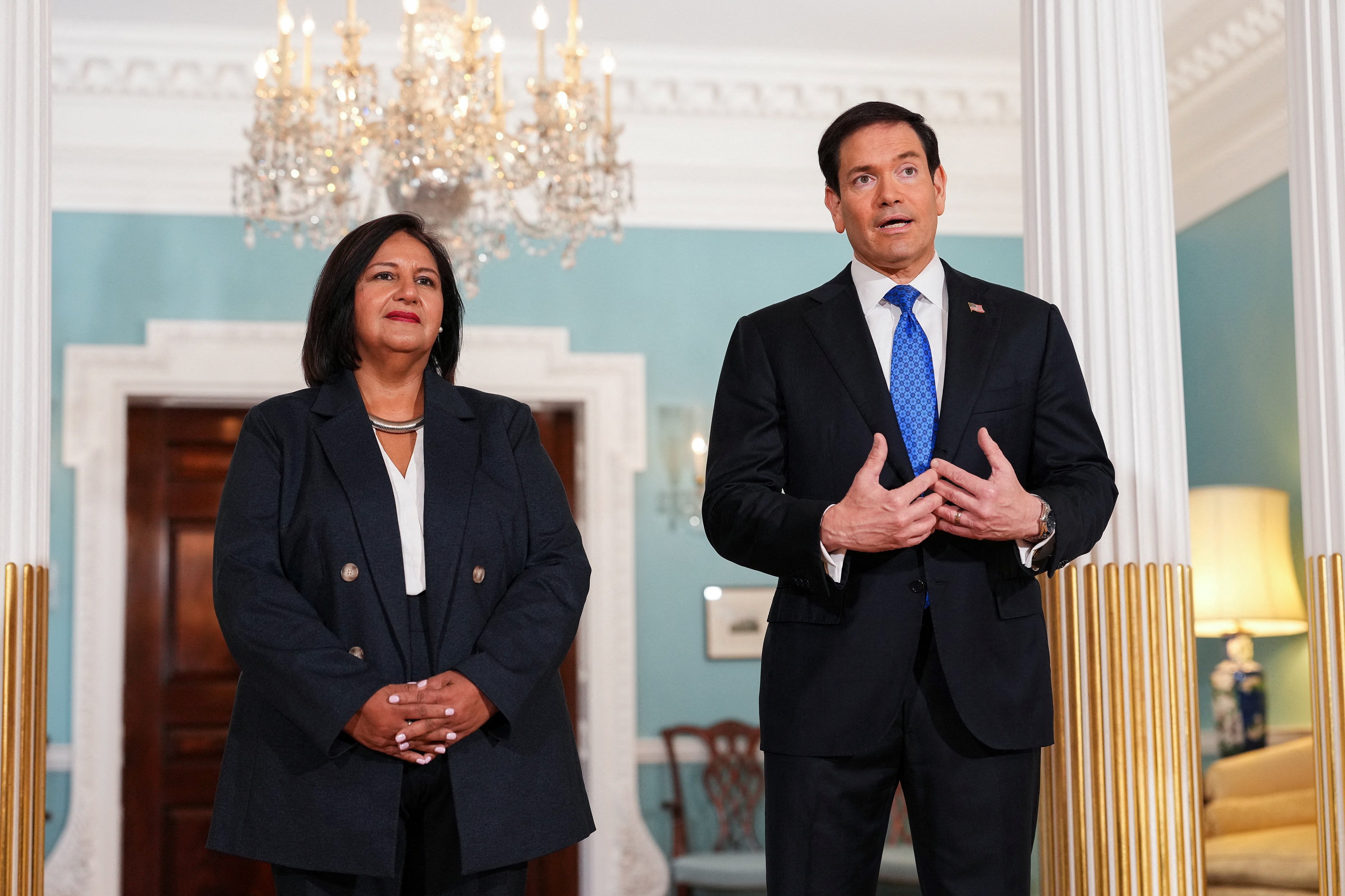 Rubio tras su reunión con Dinorah Figuera: “Deseamos que Venezuela tenga una democracia que pueda gobernar”