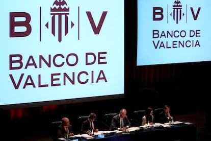 La junta de accionistas del Banco de Valencia el pasado mayo.