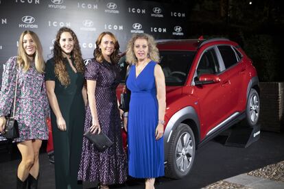 Alicia Fernández, Margarita Rodríguez y María Lombardía, de Hyundai, con Gema Barreda de Prisa Brand Solutions.