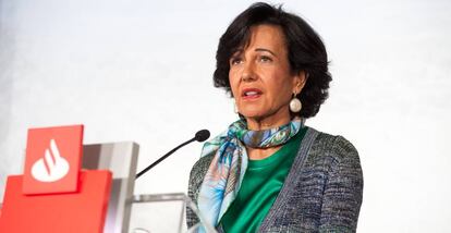 La presidenta de Banco Santander, Ana Botín, en una imagen facilitada por la entidad el pasado febrero.