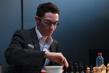 Fabiano Caruana, al inicio de la ronda de hoy en Moscú.
