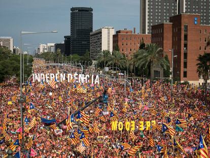 Manifestación independentista de la Diada de 2018.