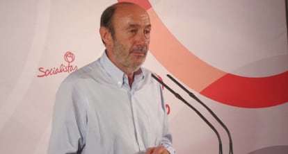 El secretario general del PSOE Alfredo Pérez Rubalcaba