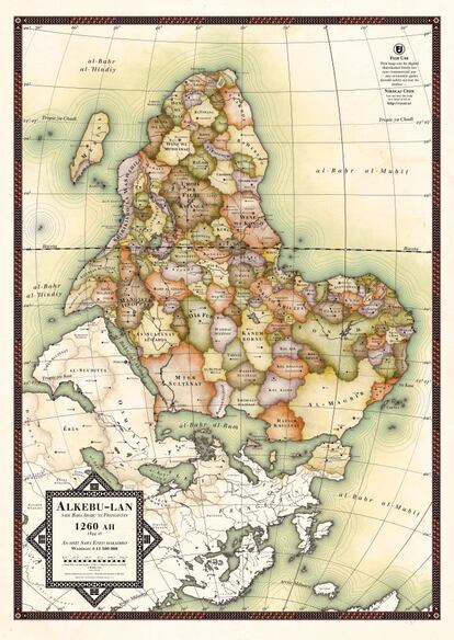 'Alkebu-Lan 1260'. El artista sueco Nikolaj Cyon investigó cómo sería la geografía africana si las potencias coloniales no hubieran pasado por África. Nada que ver con las fronteras de escuadra y cartabón que trazaron los europeos.