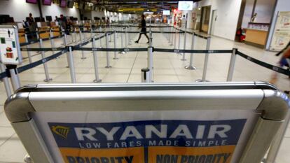 Empty airport terminal in Berlin.