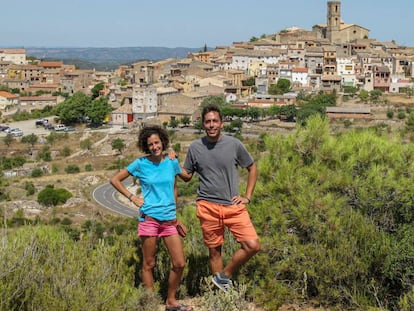 Xesco y Marta cerca de La Figuera, en el Priorat.