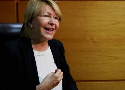 Luisa Ortega Díaz en una entrevista en Caracas el pasado 10 de agosto.