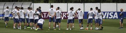 Argentina, durante el entrenamiento de este sábado. 