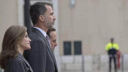 El rey Felipe VI y doña Letizia en Portugal.