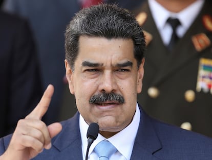 Nicolas Maduro durante una conferencia el pasado marzo.