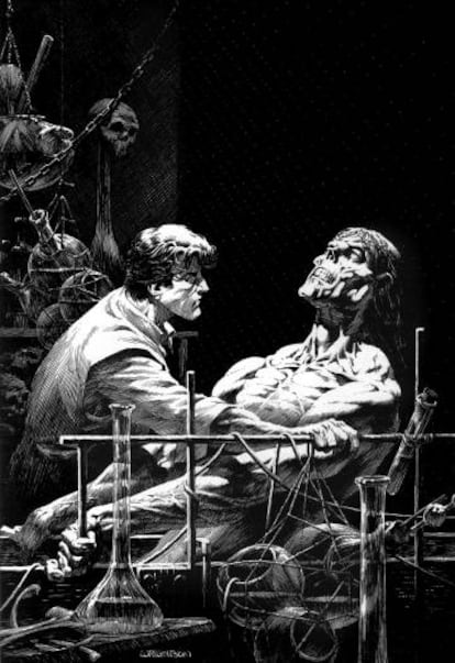 Una ilustración para 'Frankestein' de Bernie Wrightson.