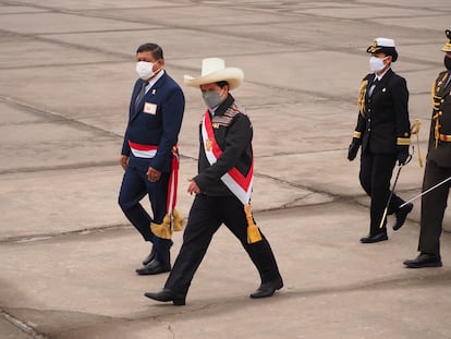 Pedro Castillo, presidente de Perú, durante un evento.