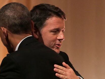 Obama y Renzi, el martes.