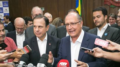 O prefeito João Doria e o governador Geraldo Alckmin.