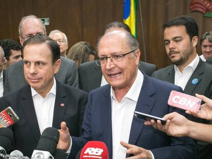 O prefeito João Doria e o governador Geraldo Alckmin.