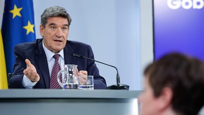 El ministro para la Transformación Digital y de la Función Pública, José Luis Escrivá, durante una rueda de prensa posterior al Consejo de Ministros.