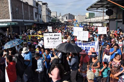 Marcha en favor del presidente de Guatemala, Jimmy Morales.