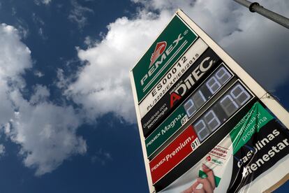 Una estación de gasolina de Petróleos Mexicanos (Pemex) en Ciudad de México, el 8 de agosto de 2022.