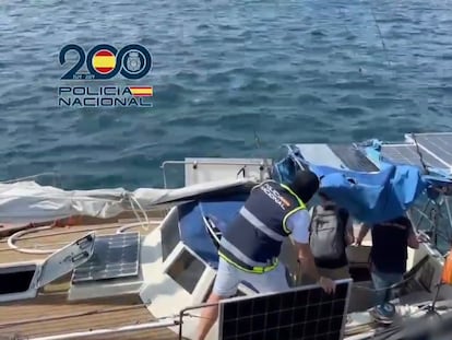 Un velero intervenido a la organización dedicada al narcotráfico.