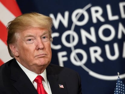 Donald Trump no foro de Davos nesta sexta-feira.