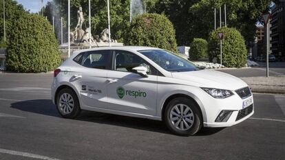 Vehículo del servicio de carsharing Respiro (Seat).