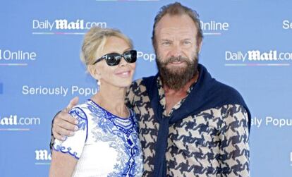 El cantante Sting junto a su mujer, Trudie Styler, en el Festival de Cannes. 