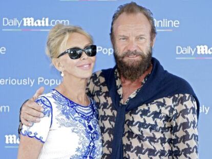 El cantante Sting junto a su mujer, Trudie Styler, en el Festival de Cannes. 