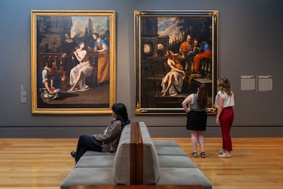 Obrazy „Batszeba i Dawid” i „Zuzanna i starcy” autorstwa Artemisii Gentileschi, prezentowane w Getty Center w Los Angeles w Kalifornii.
