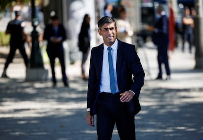 El primer ministro británico, Rishi Sunak, durante la cumbre de Granada.