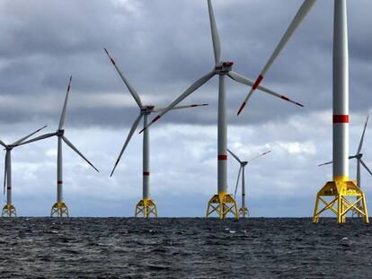 Parque Wikinger de e&oacute;lica marina de Iberdrola en aguas de Alemania.