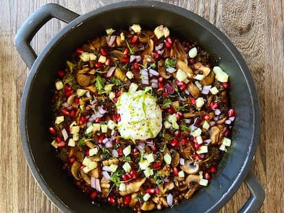 Cuscús 'pilaf' con verduras y pollo