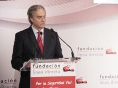 Francisco Valencia, director general de la Fundaci&oacute;n L&iacute;nea Directa, durante la presentaci&oacute;n.