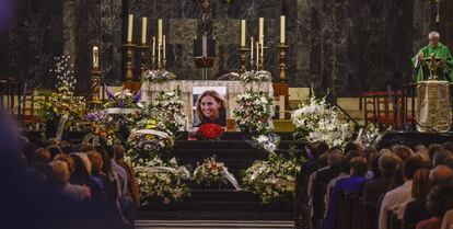 The funeral of María Villar in Spain on September 26.